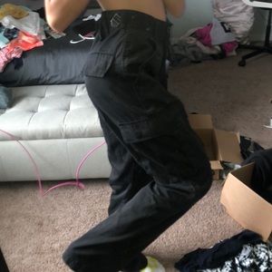 black cargo pants